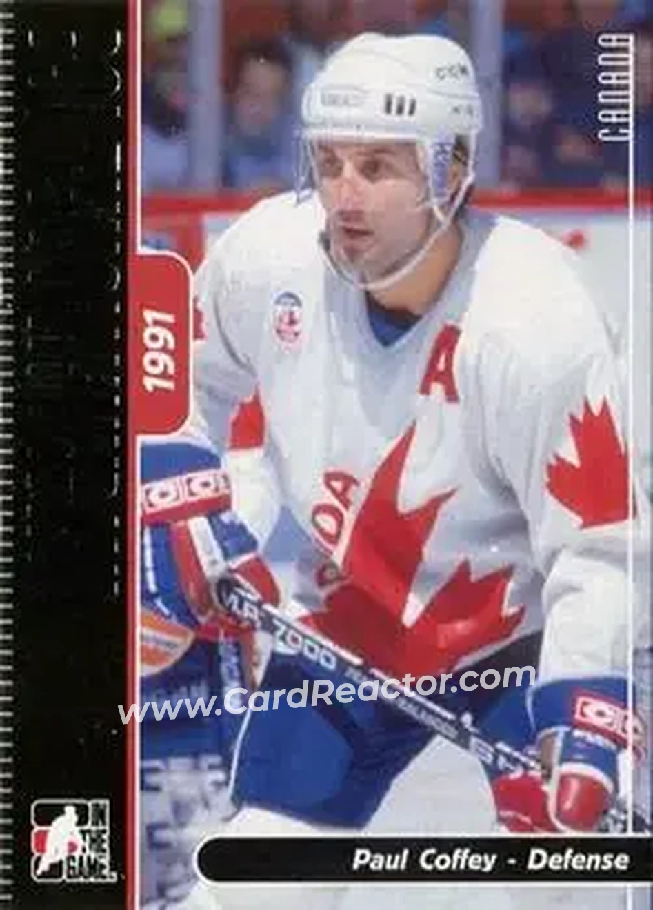 2006-07 In The Game Used International Ice #21 - Paul Coffey - Canada - Front 2006-07 In The Game Used International Ice #21 - Paul Coffey - Canada - Front