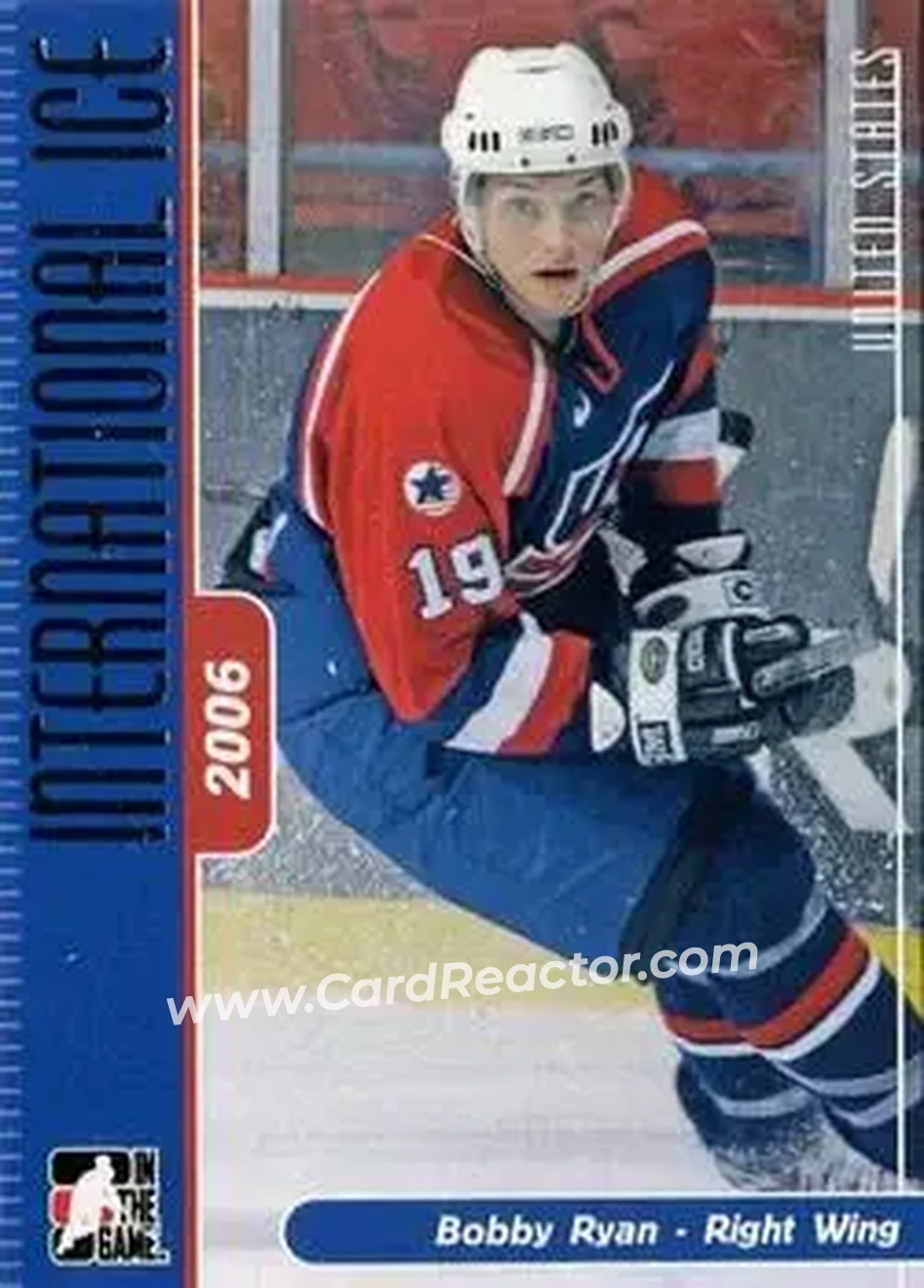 2006-07 In The Game Used International Ice #30 - Bobby Ryan - USA - Front 2006-07 In The Game Used International Ice #30 - Bobby Ryan - USA - Front