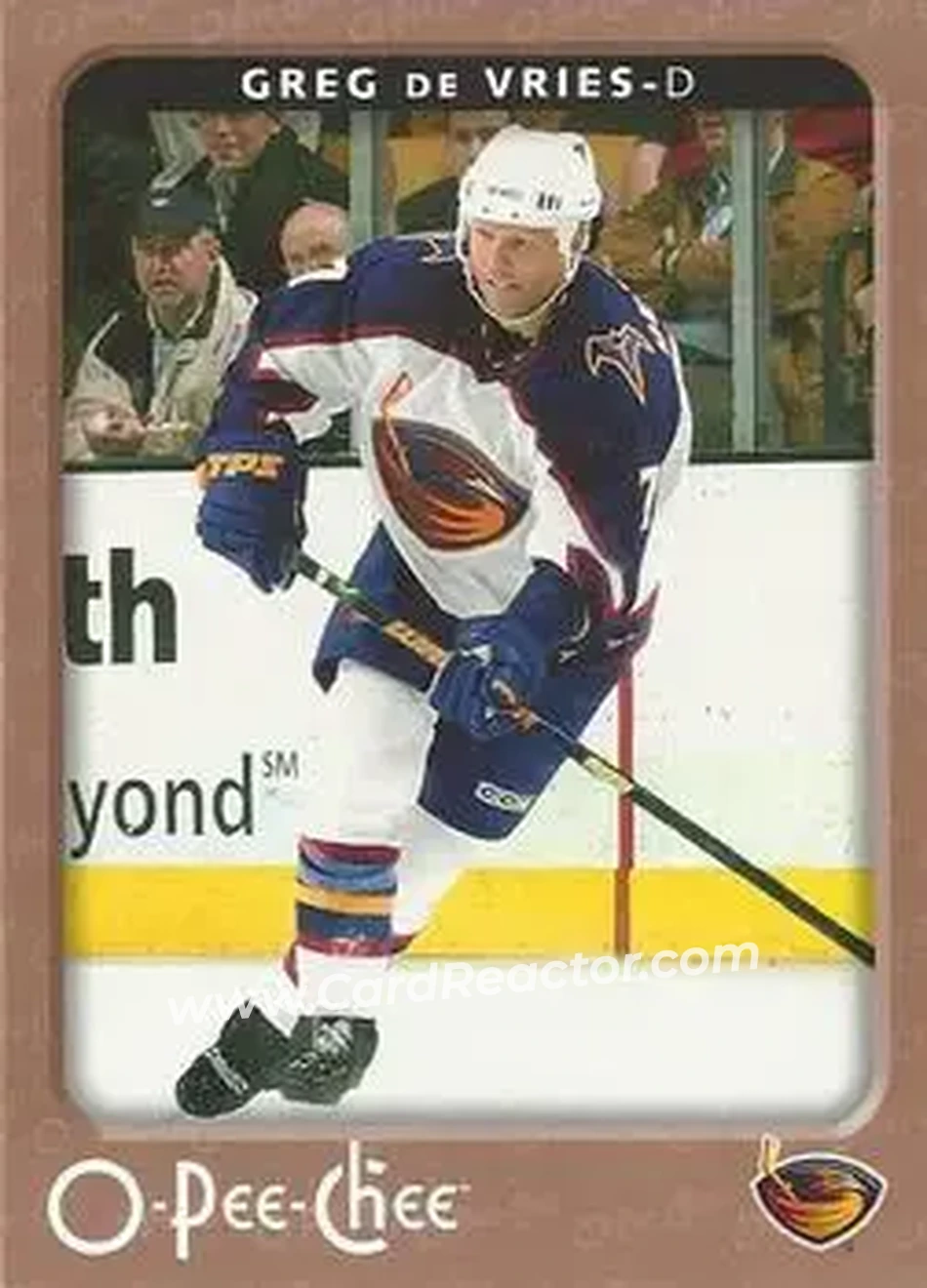 2006-07 O-Pee-Chee #20 - Greg de Vries - Atlanta Thrashers - Front