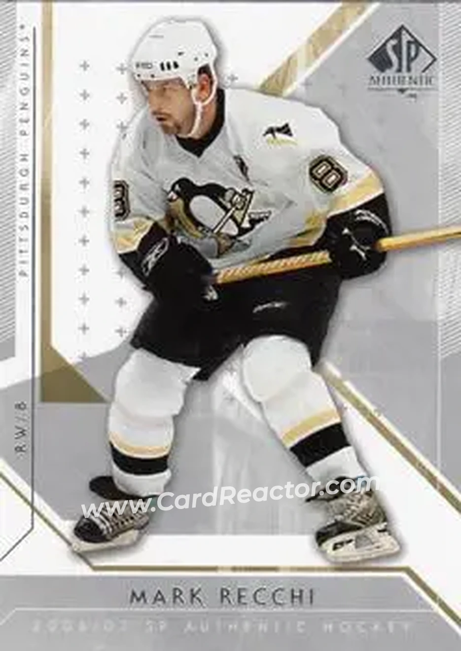 2006-07 SP Authentic #22 - Mark Recchi - Pittsburgh Penguins - Front 2006-07 SP Authentic #22 - Mark Recchi - Pittsburgh Penguins - Front