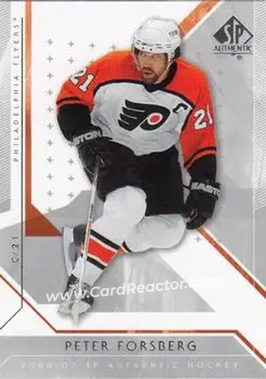 2006-07 SP Authentic #28 - Peter Forsberg - Philadelphia Flyers - Front