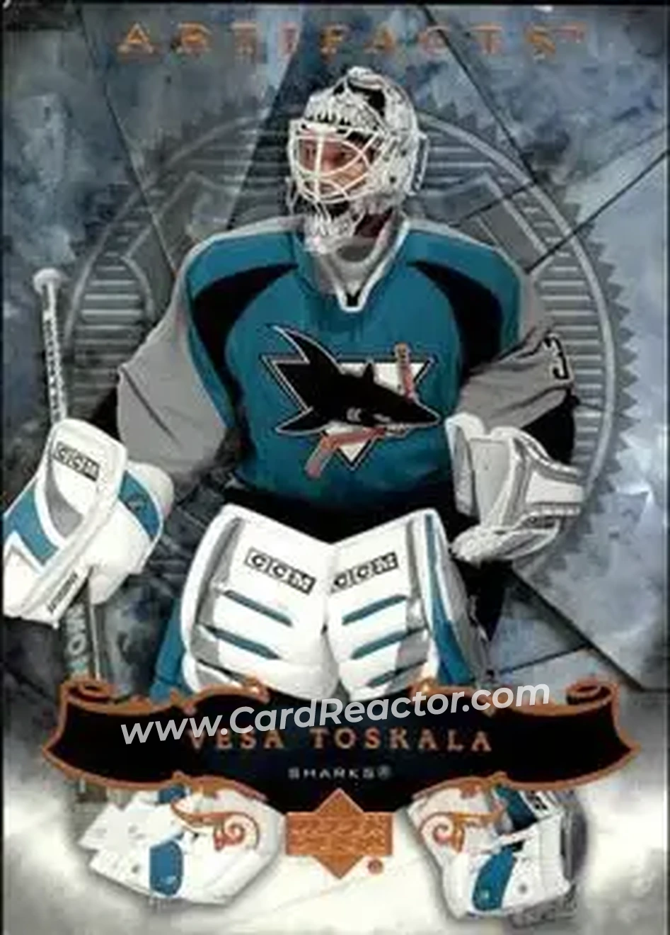 2006-07 Upper Deck Artifacts #19 - Vesa Toskala - San Jose Sharks - Front