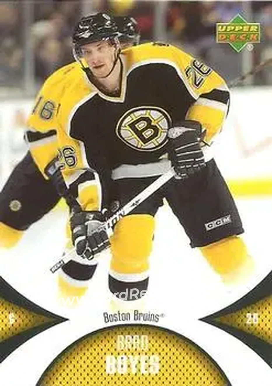2006-07 Upper Deck Mini Jersey #8 - Brad Boyes - Boston Bruins - Front