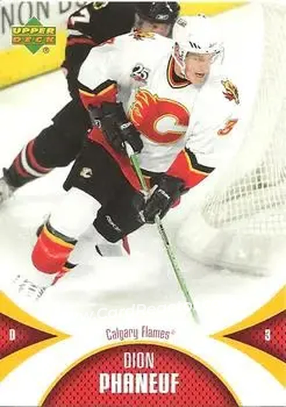 2006-07 Upper Deck Mini Jersey #15 - Dion Phaneuf - Calgary Flames - Front 2006-07 Upper Deck Mini Jersey #15 - Dion Phaneuf - Calgary Flames - Front