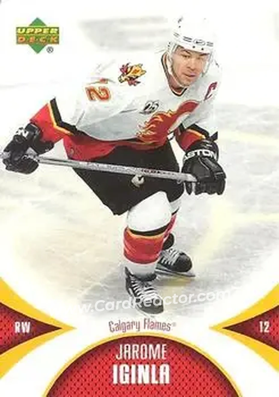 2006-07 Upper Deck Mini Jersey #16 - Jarome Iginla - Calgary Flames - Front 2006-07 Upper Deck Mini Jersey #16 - Jarome Iginla - Calgary Flames - Front