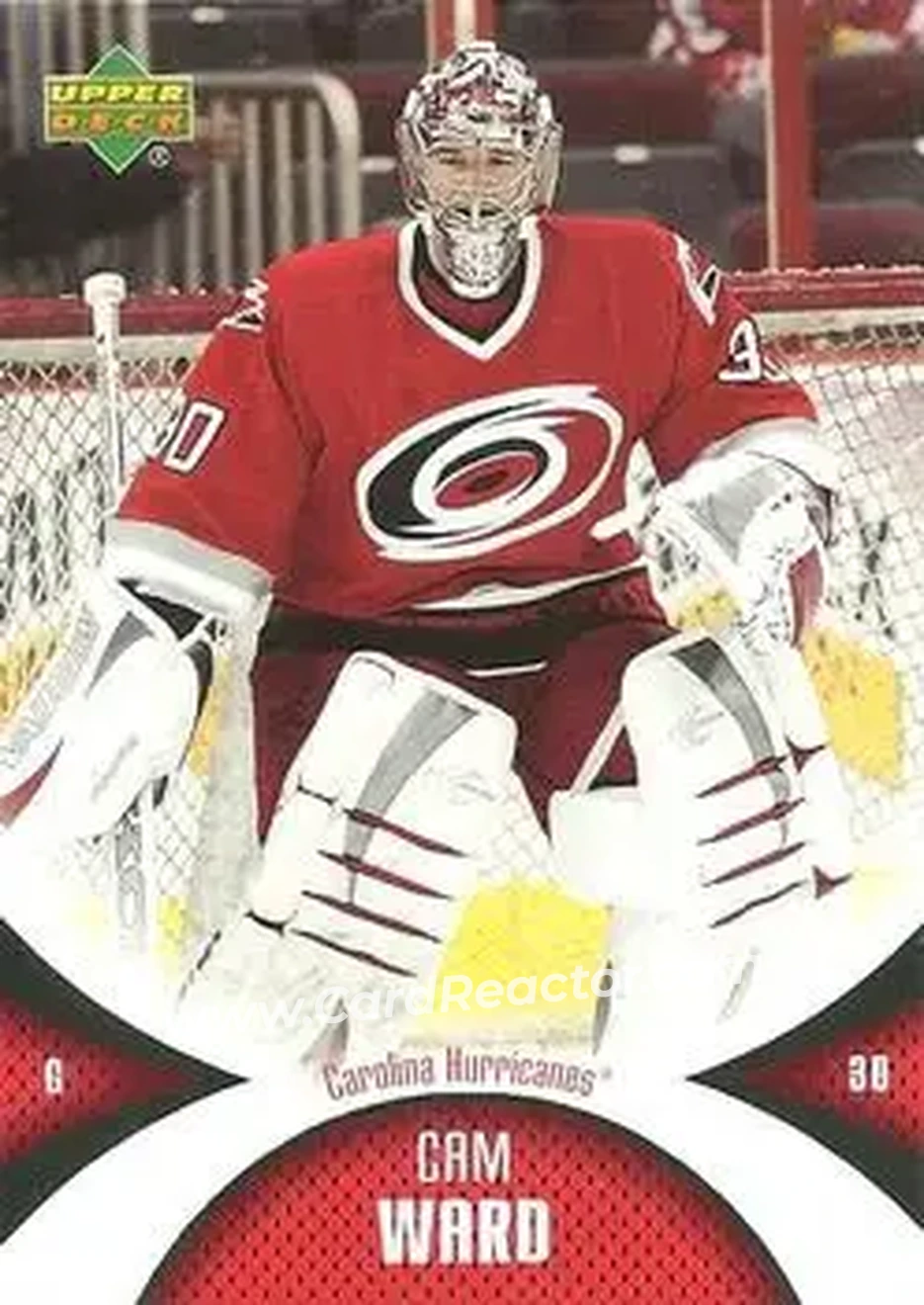2006-07 Upper Deck Mini Jersey #18 - Cam Ward - Carolina Hurricanes - Front
