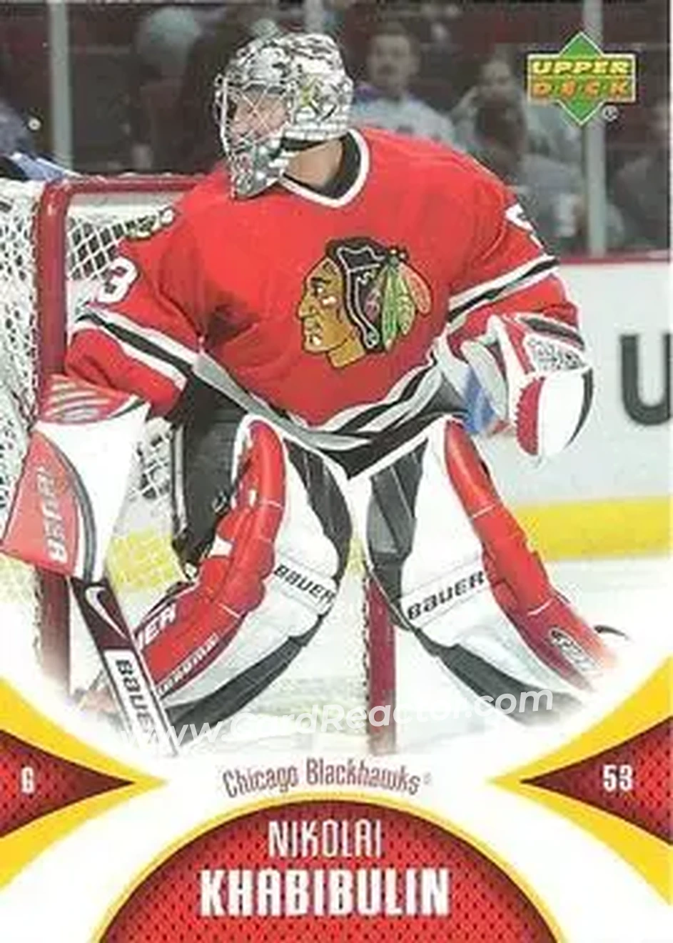 2006-07 Upper Deck Mini Jersey #22 - Nikolai Khabibulin - Chicago Blackhawks - Front