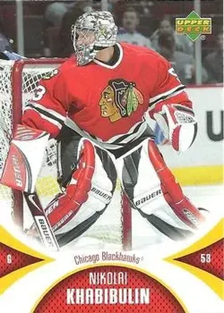 2006-07 Upper Deck Mini Jersey #22 - Nikolai Khabibulin - Chicago Blackhawks