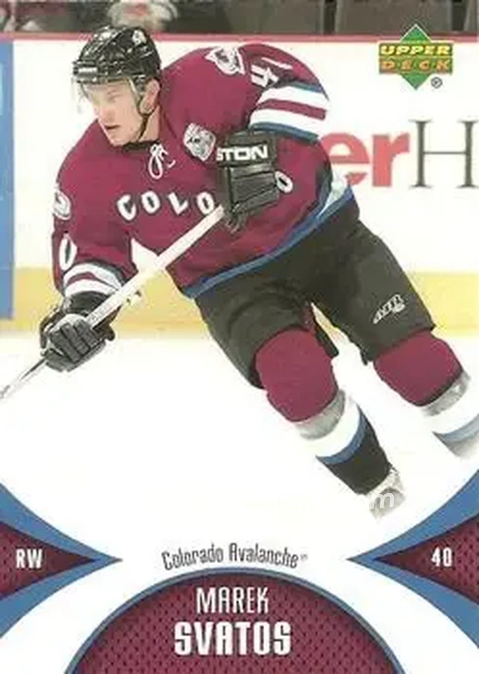 2006-07 Upper Deck Mini Jersey #25 - Marek Svatos - Colorado Avalanche - Front 2006-07 Upper Deck Mini Jersey #25 - Marek Svatos - Colorado Avalanche - Front