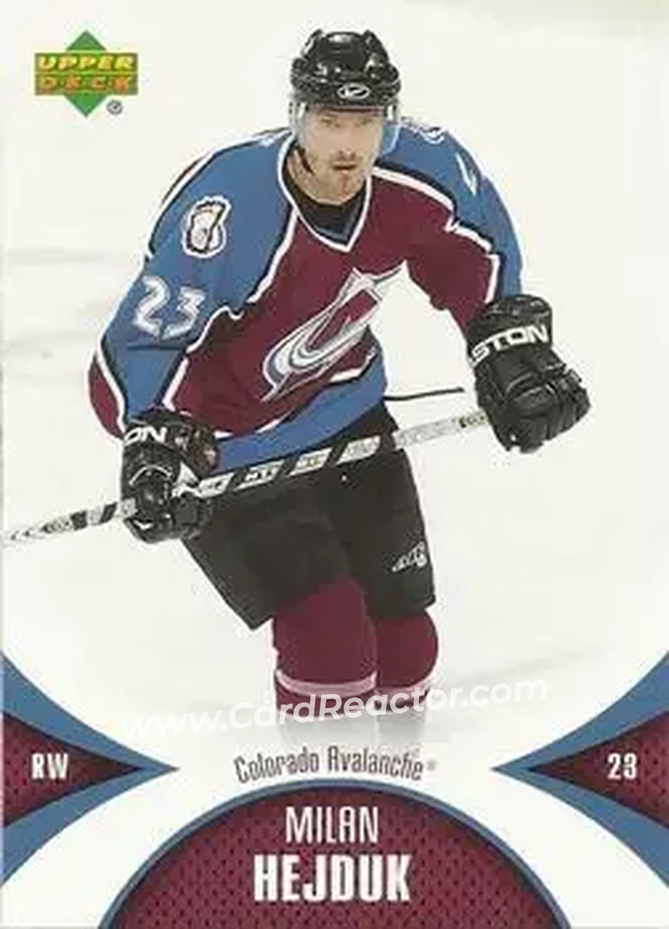 2006-07 Upper Deck Mini Jersey #26 - Milan Hejduk - Colorado Avalanche - Front 2006-07 Upper Deck Mini Jersey #26 - Milan Hejduk - Colorado Avalanche - Front