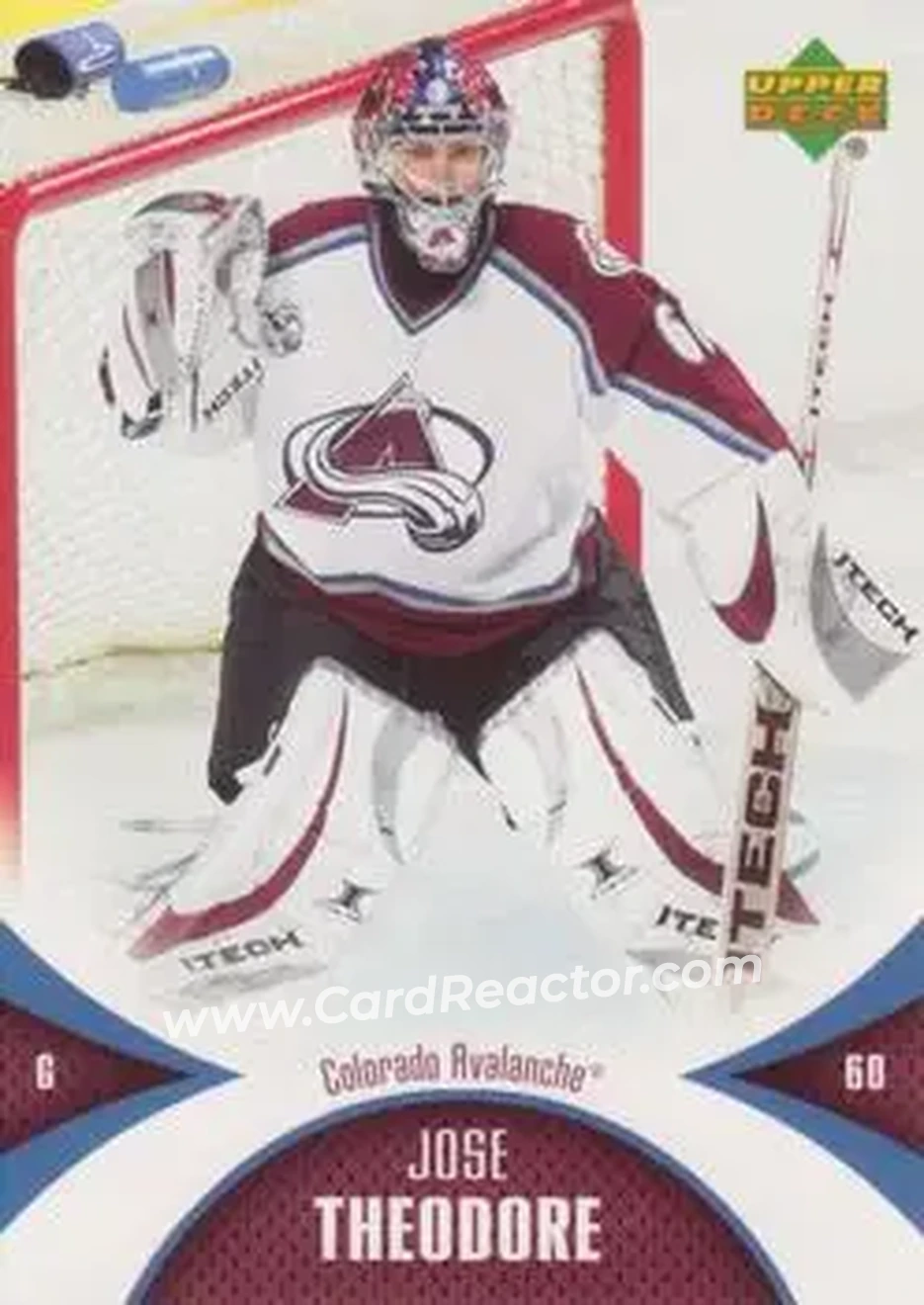 2006-07 Upper Deck Mini Jersey #27 - Jose Theodore - Colorado Avalanche - Front