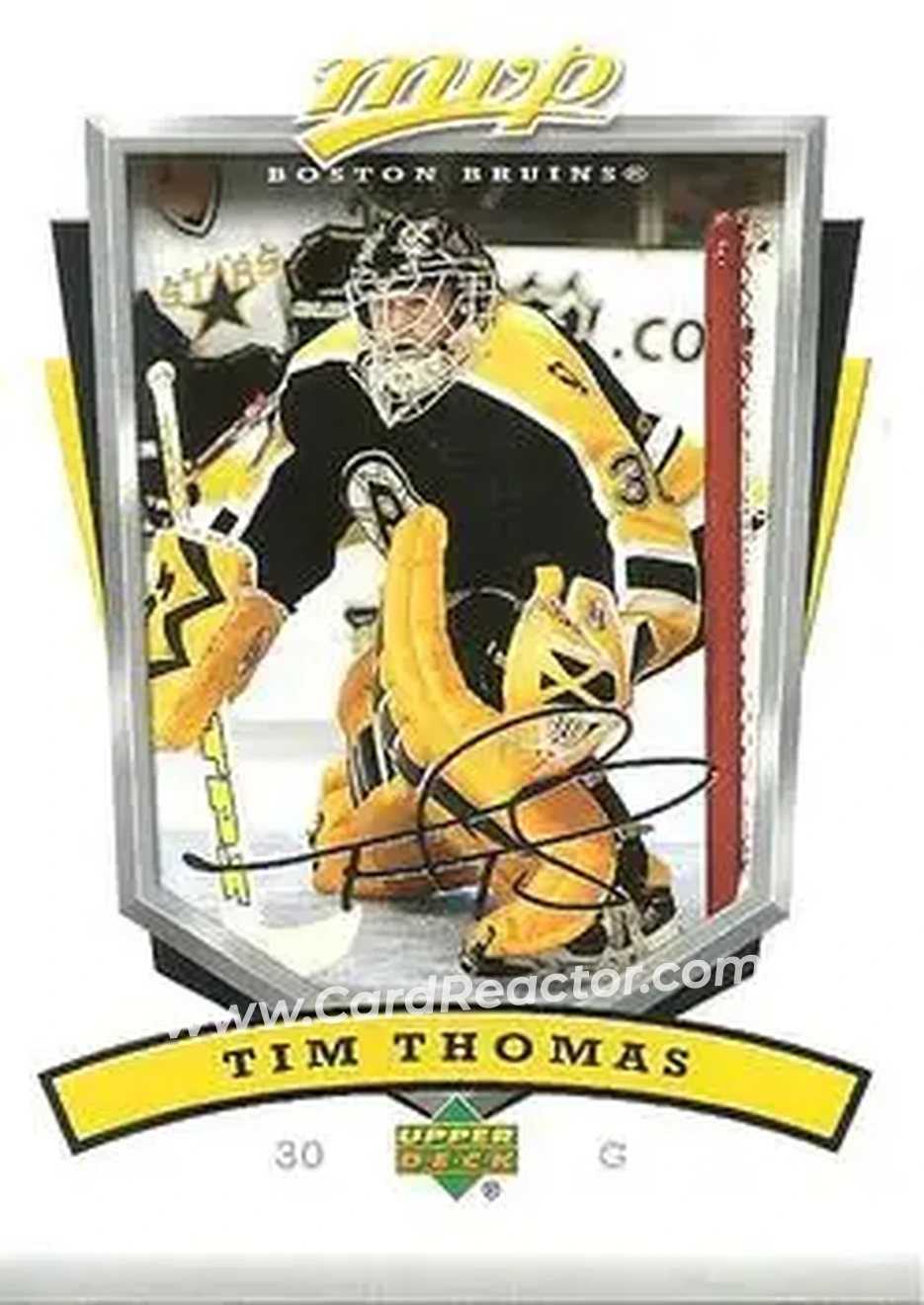 2006-07 Upper Deck MVP #23 - Tim Thomas - Boston Bruins - Front