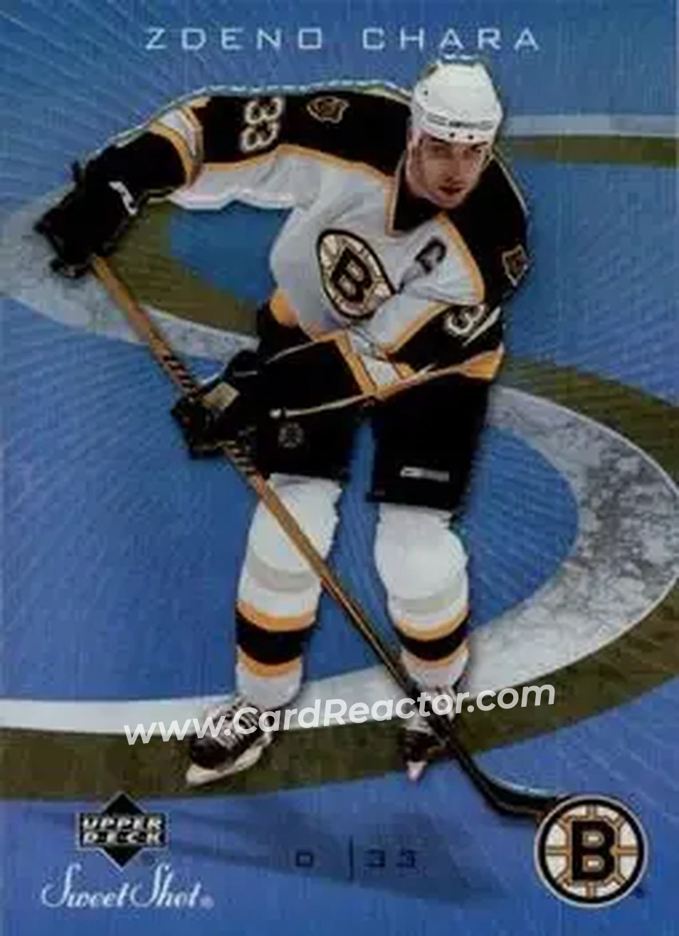 2006-07 Upper Deck Sweet Shot #8 - Zdeno Chara - Boston Bruins - Front 2006-07 Upper Deck Sweet Shot #8 - Zdeno Chara - Boston Bruins - Front