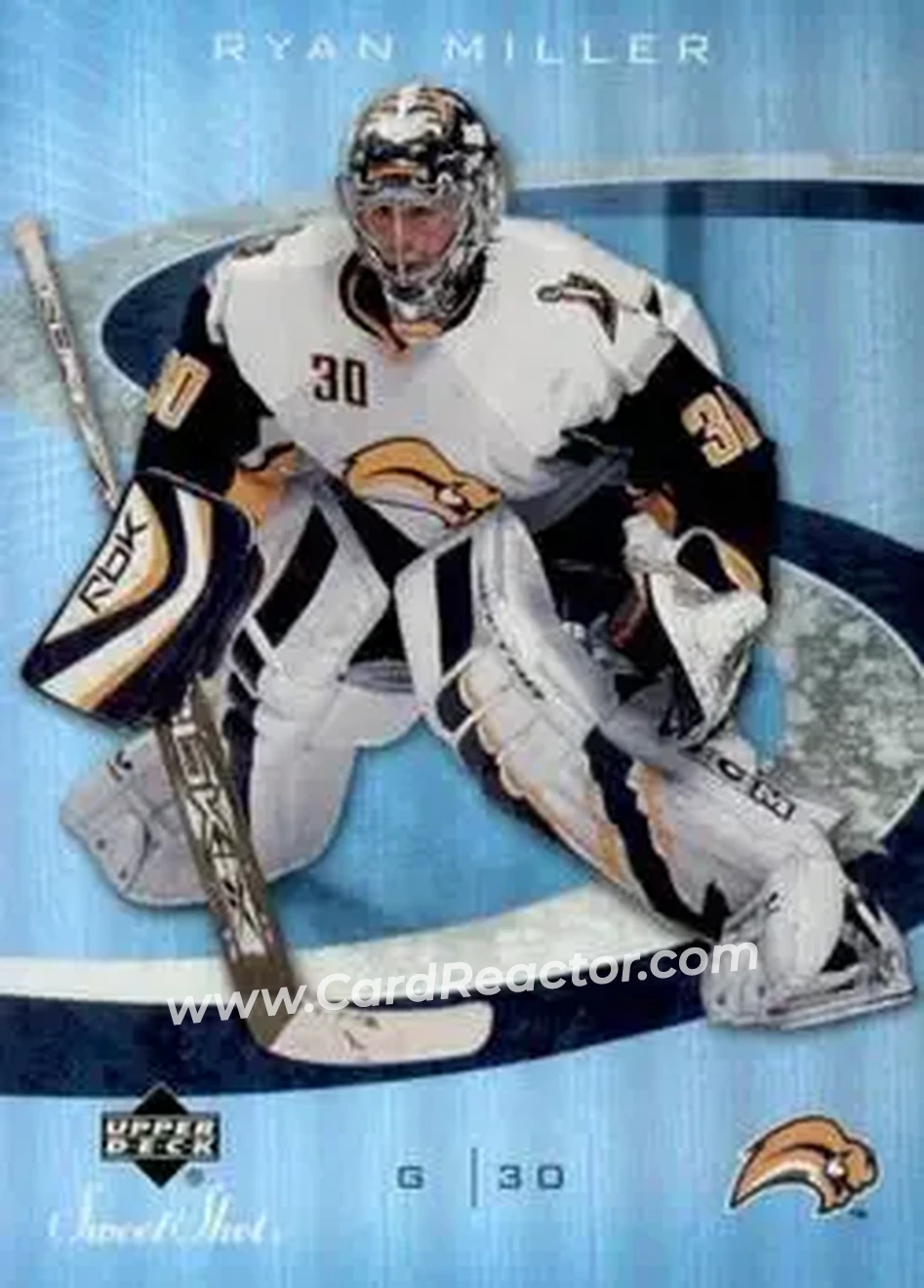 2006-07 Upper Deck Sweet Shot #13 - Ryan Miller - Buffalo Sabres - Front
