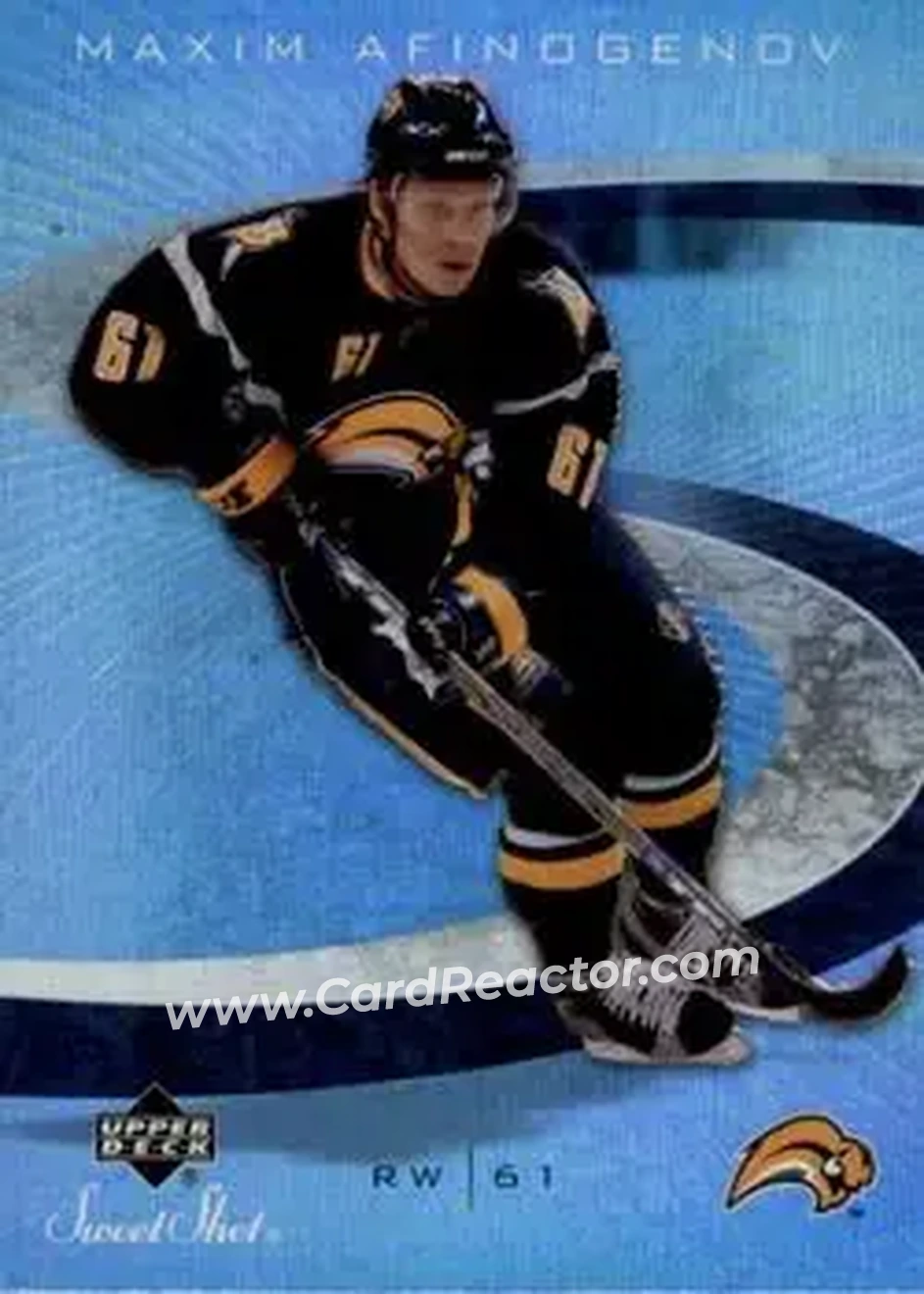 2006-07 Upper Deck Sweet Shot #14 - Maxim Afinogenov - Buffalo Sabres - Front