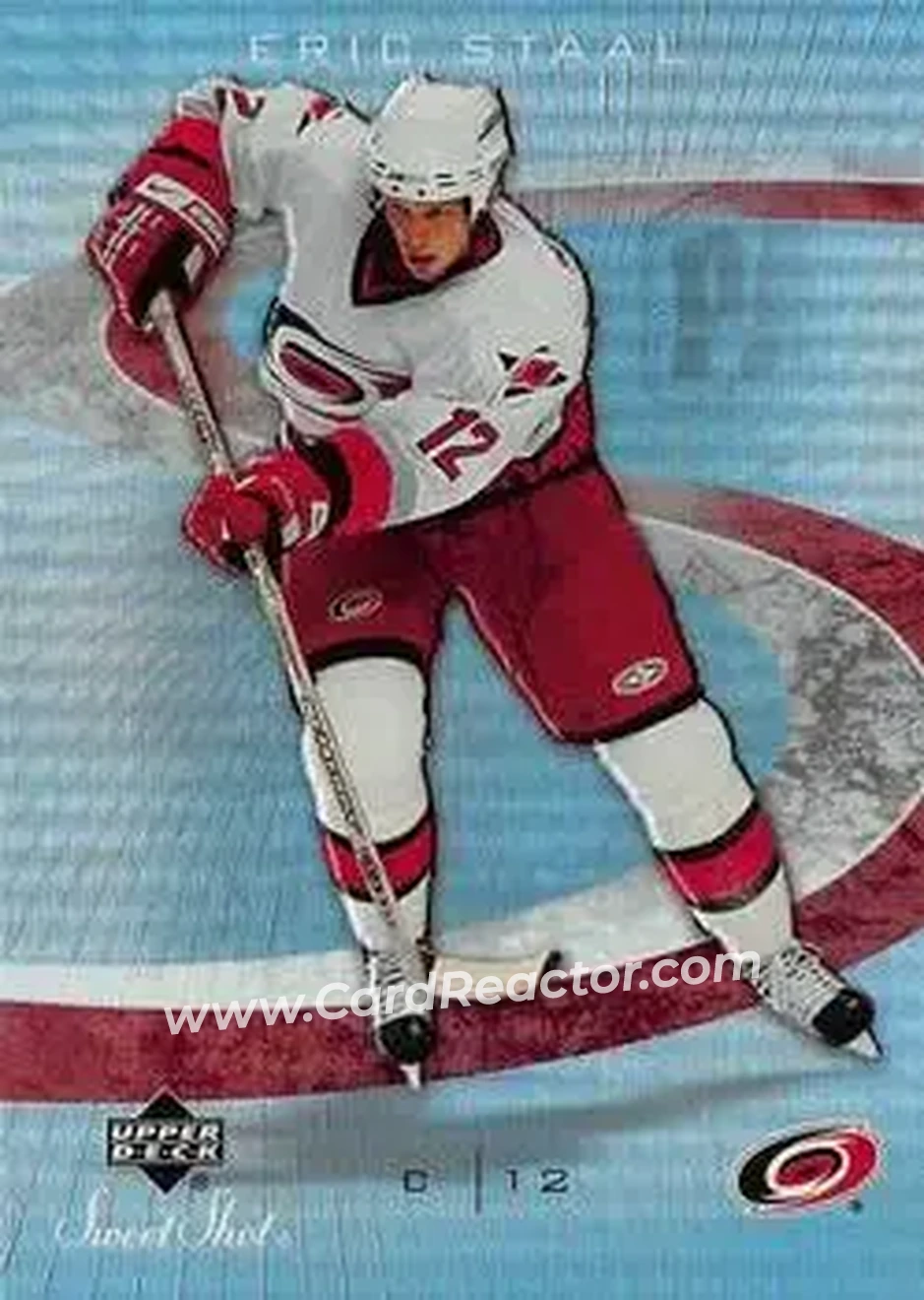 2006-07 Upper Deck Sweet Shot #22 - Eric Staal - Carolina Hurricanes - Front 2006-07 Upper Deck Sweet Shot #22 - Eric Staal - Carolina Hurricanes - Front