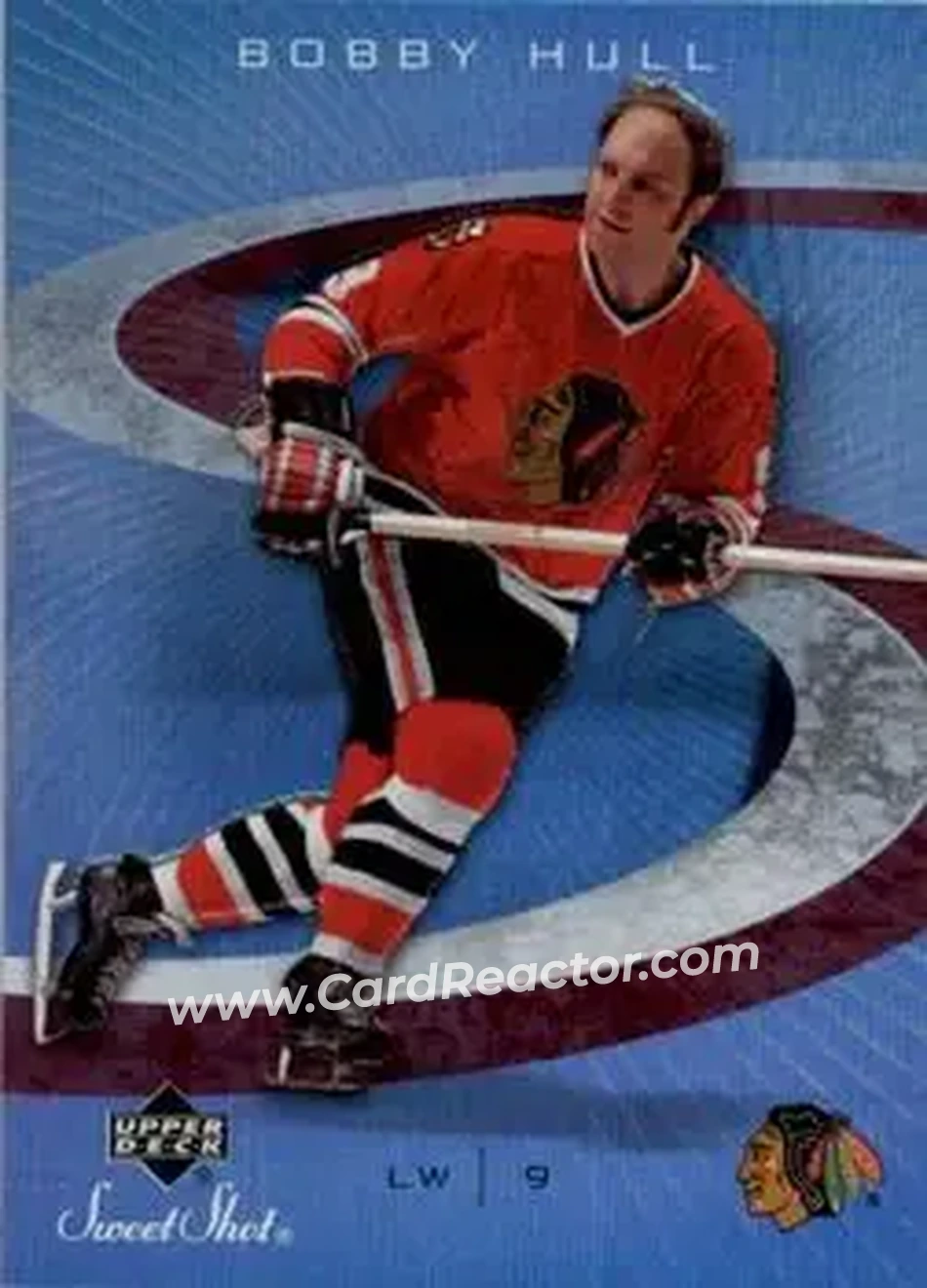 2006-07 Upper Deck Sweet Shot #25 - Bobby Hull - Chicago Blackhawks - Front 2006-07 Upper Deck Sweet Shot #25 - Bobby Hull - Chicago Blackhawks - Front