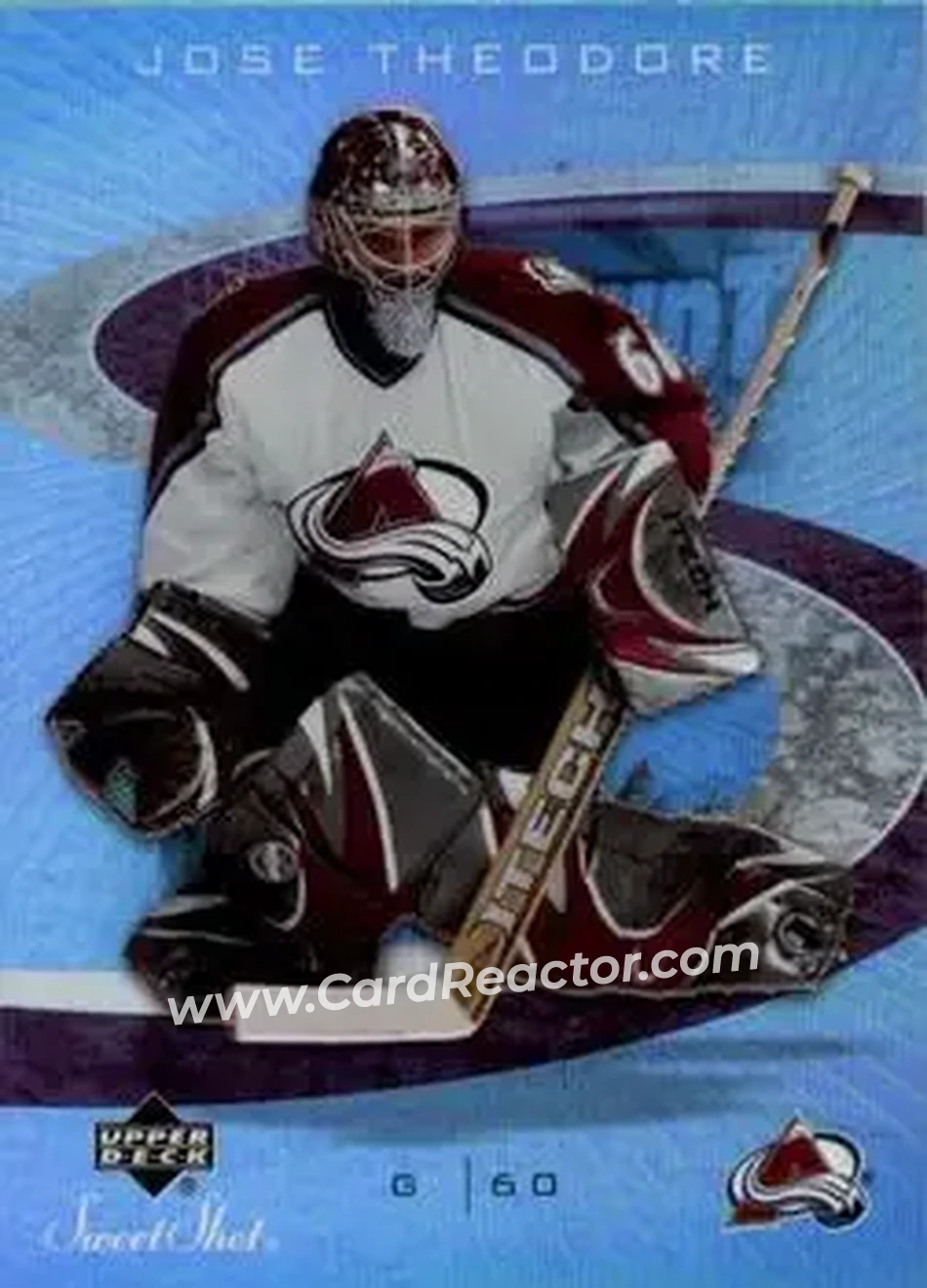 2006-07 Upper Deck Sweet Shot #28 - Jose Theodore - Colorado Avalanche - Front