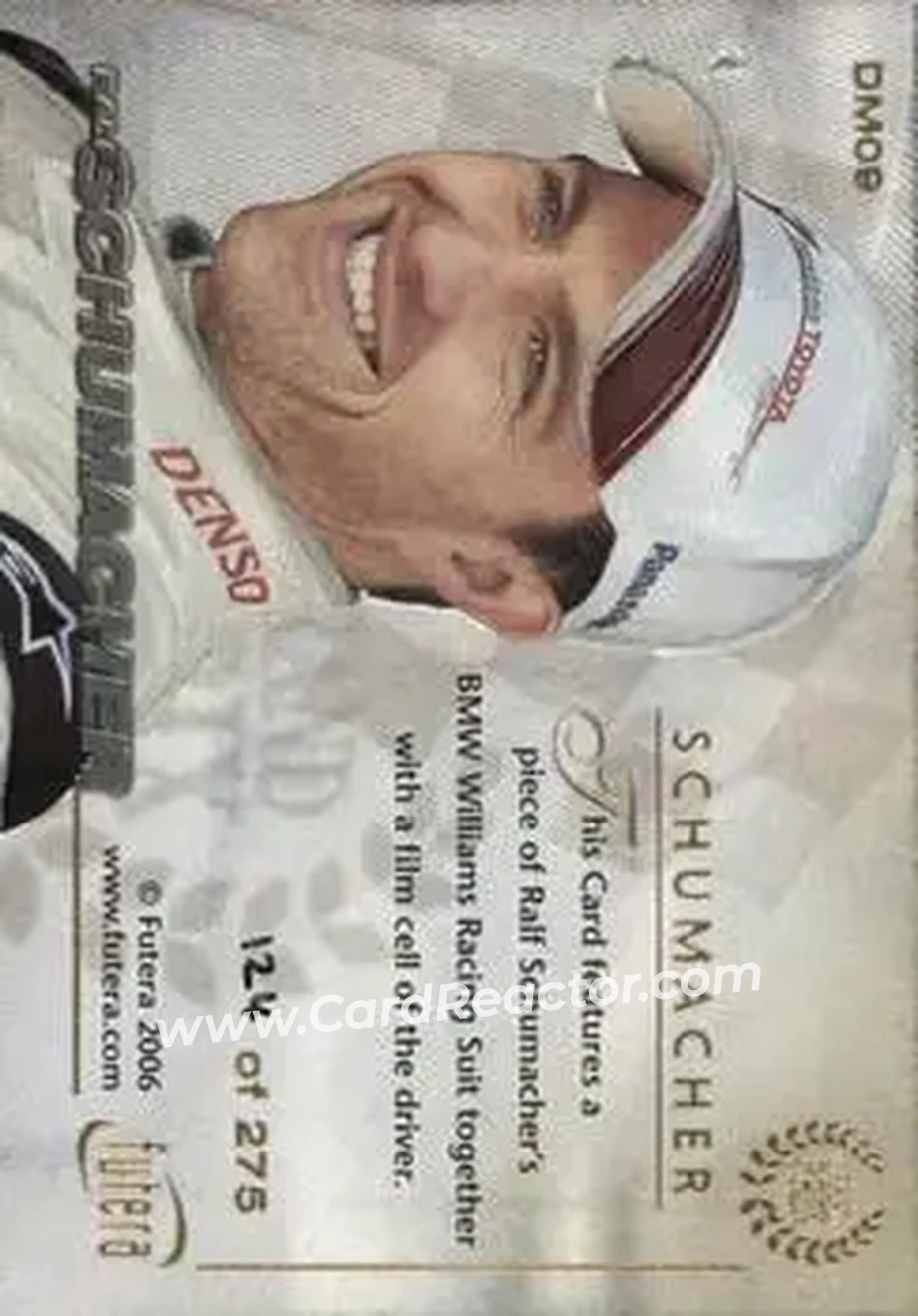 2006 Futera Grand Prix - Proof #DM09 - Ralf Schumacher - Back