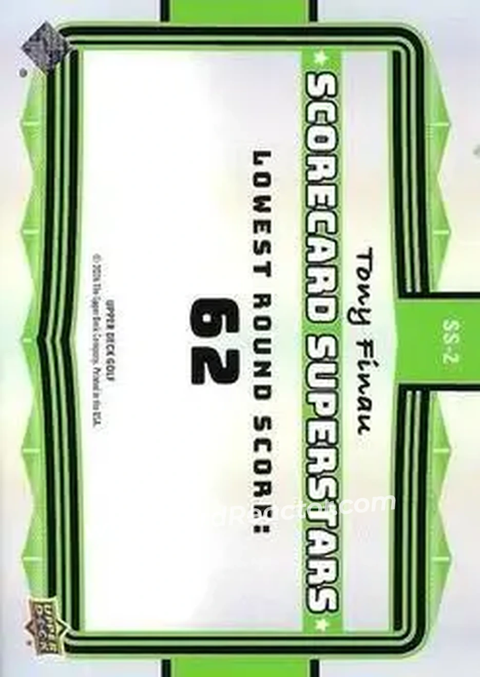 2026 Upper Deck - Scorecard Superstars #SS-2 - Tony Finau - Back 2026 Upper Deck - Scorecard Superstars #SS-2 - Tony Finau - Back