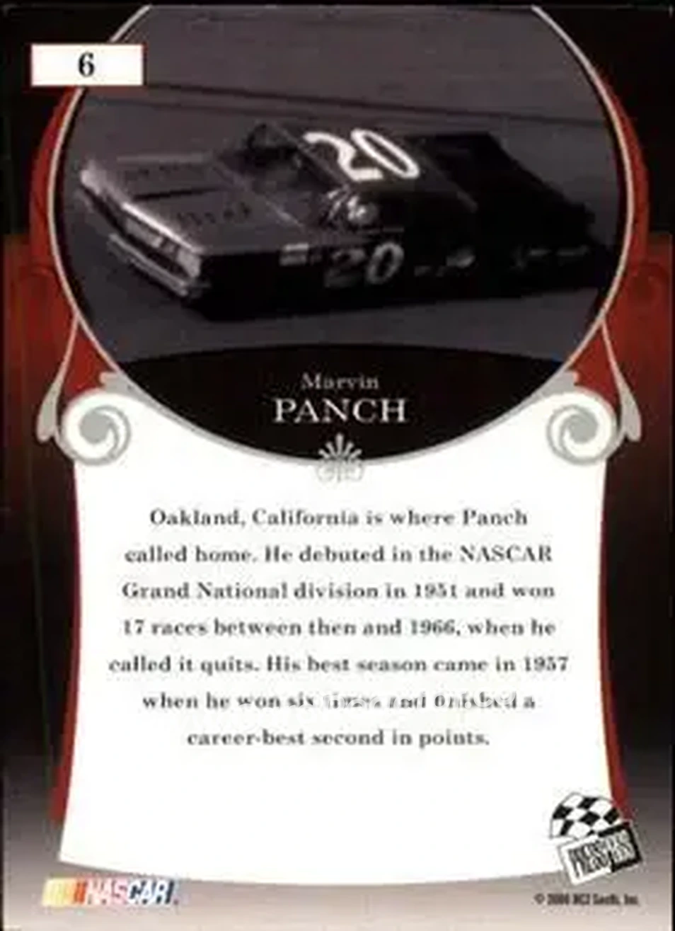 2006 Press Pass Legends #6 - Marvin Panch - Smokey Yunick - Back