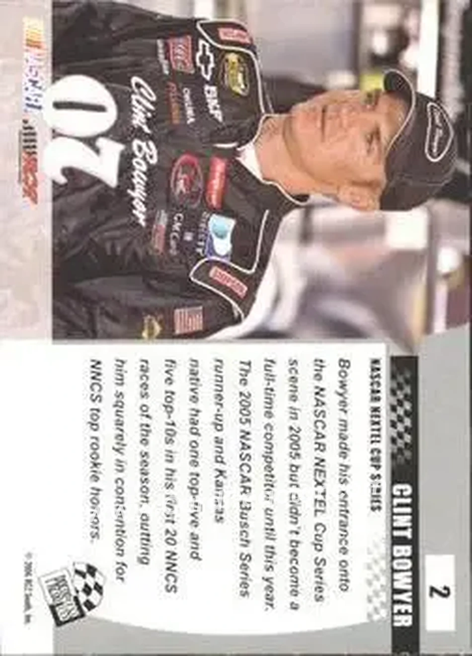 2006 Press Pass Optima #2 - Clint Bowyer - Richard Childress Racing - Back 2006 Press Pass Optima #2 - Clint Bowyer - Richard Childress Racing - Back