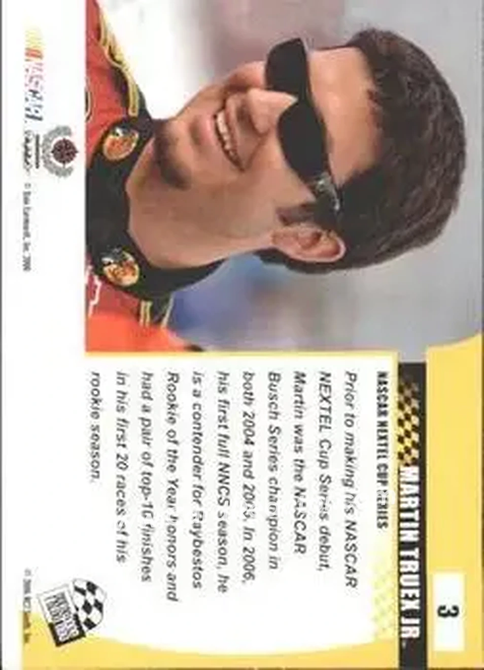 2006 Press Pass Optima #3 - Martin Truex Jr. - Dale Earnhardt Inc. - Back 2006 Press Pass Optima #3 - Martin Truex Jr. - Dale Earnhardt Inc. - Back