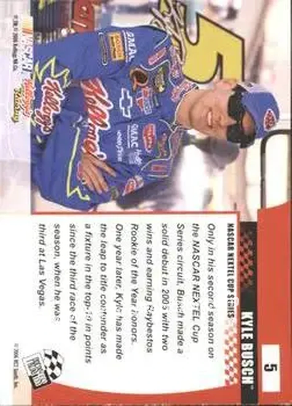 2006 Press Pass Optima #5 - Kyle Busch - Hendrick Motorsports - Back