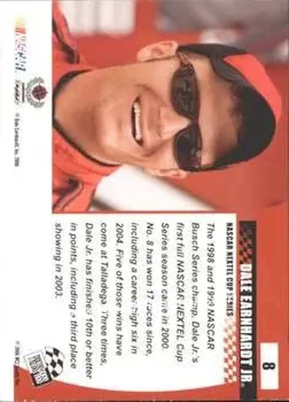 2006 Press Pass Optima #8 - Dale Earnhardt Jr - Dale Earnhardt Inc. - Back 2006 Press Pass Optima #8 - Dale Earnhardt Jr - Dale Earnhardt Inc. - Back