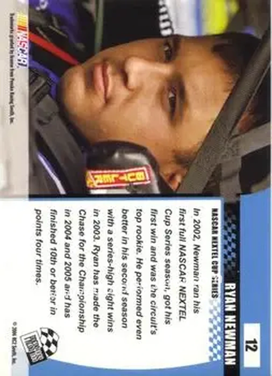 2006 Press Pass Optima #12 - Ryan Newman - Penske Racing South - Back