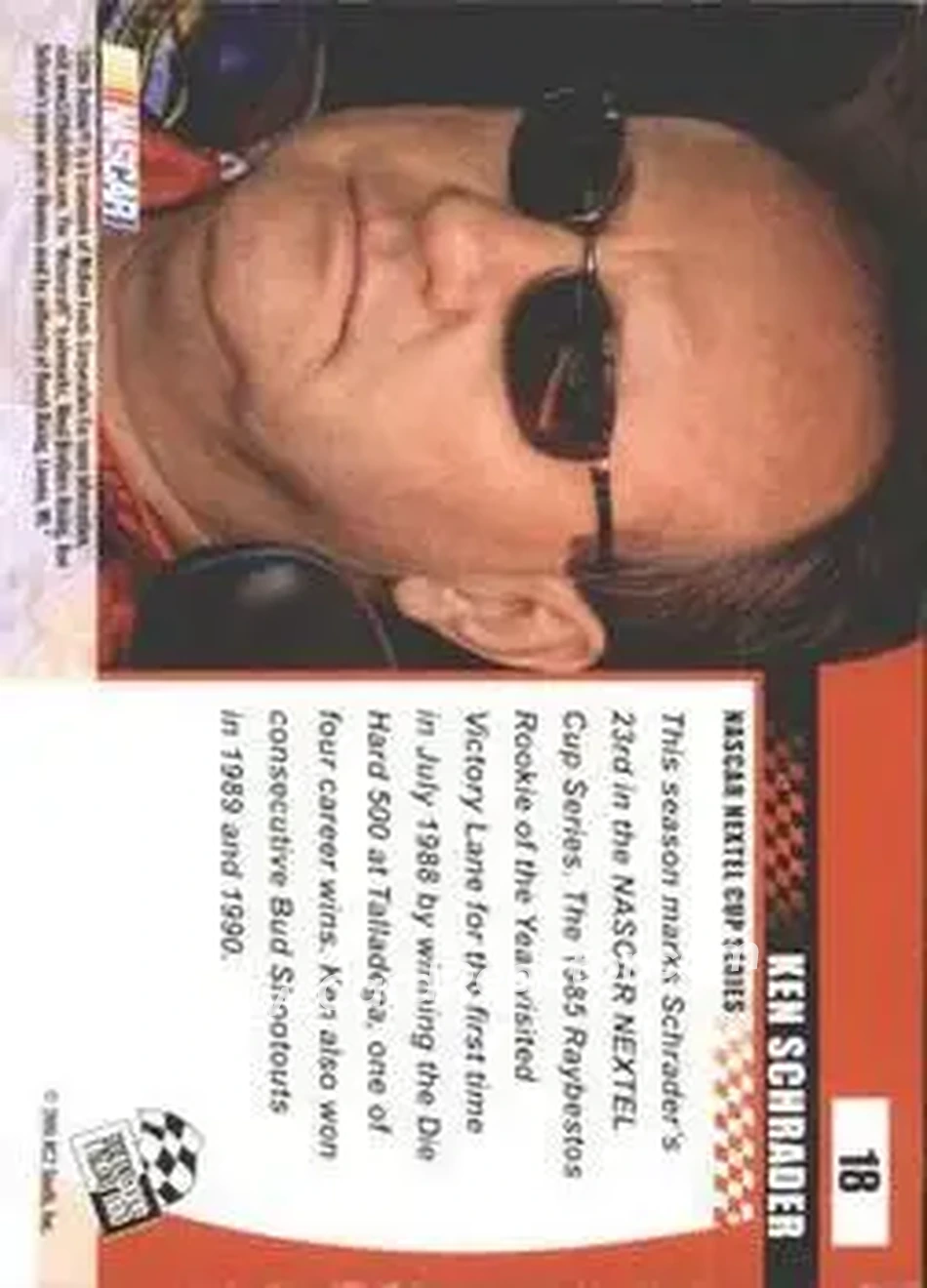 2006 Press Pass Optima #18 - Ken Schrader - Wood Brothers Racing - Back