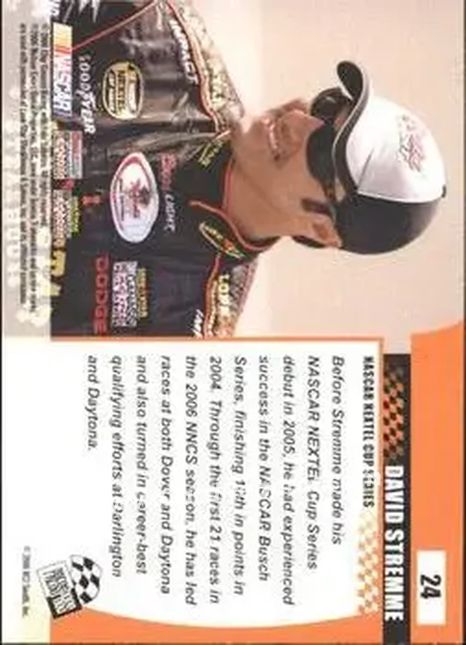 2006 Press Pass Optima #24 - David Stremme - Chip Ganassi Racing with Felix Sabates - Back