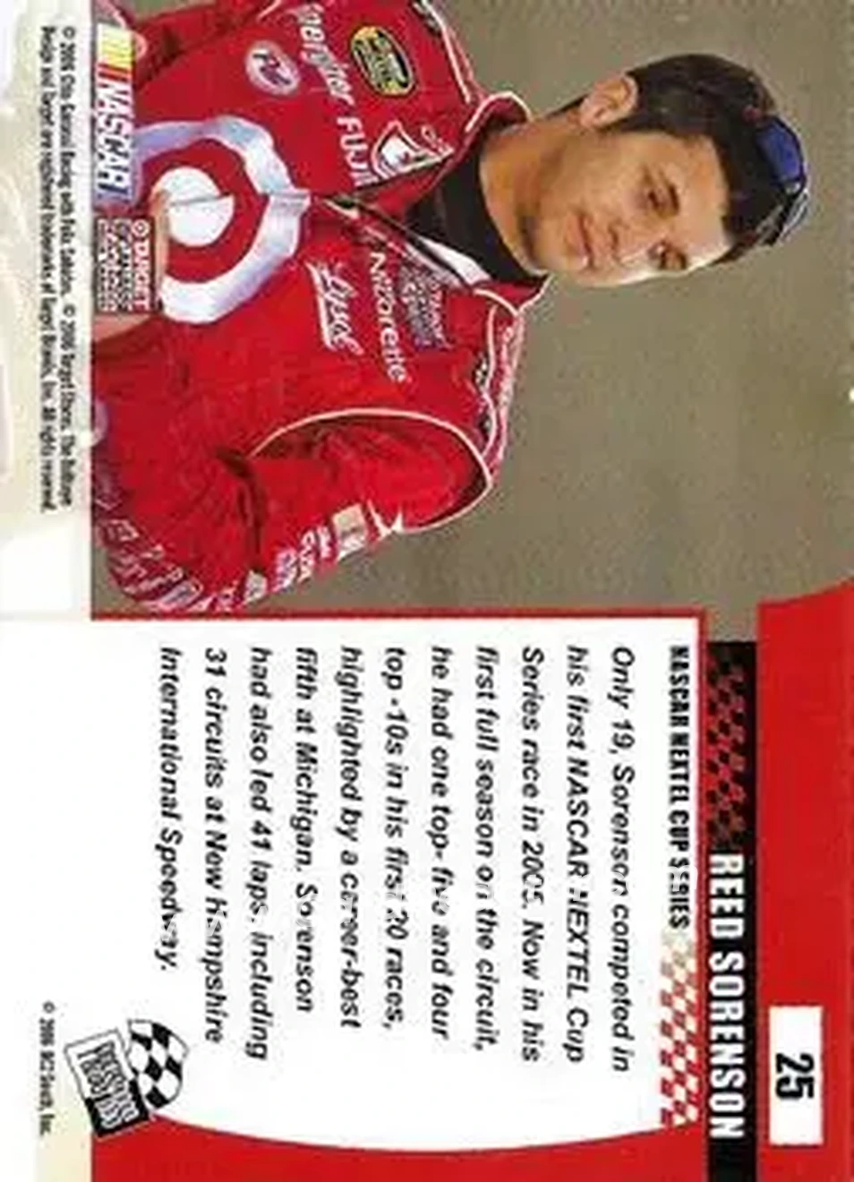 2006 Press Pass Optima #25 - Reed Sorenson - Chip Ganassi Racing with Felix Sabates - Back
