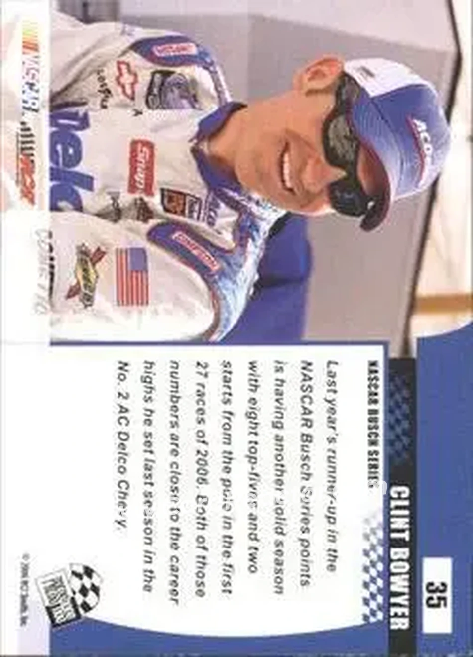 2006 Press Pass Optima #35 - Clint Bowyer - Richard Childress Racing - Back 2006 Press Pass Optima #35 - Clint Bowyer - Richard Childress Racing - Back