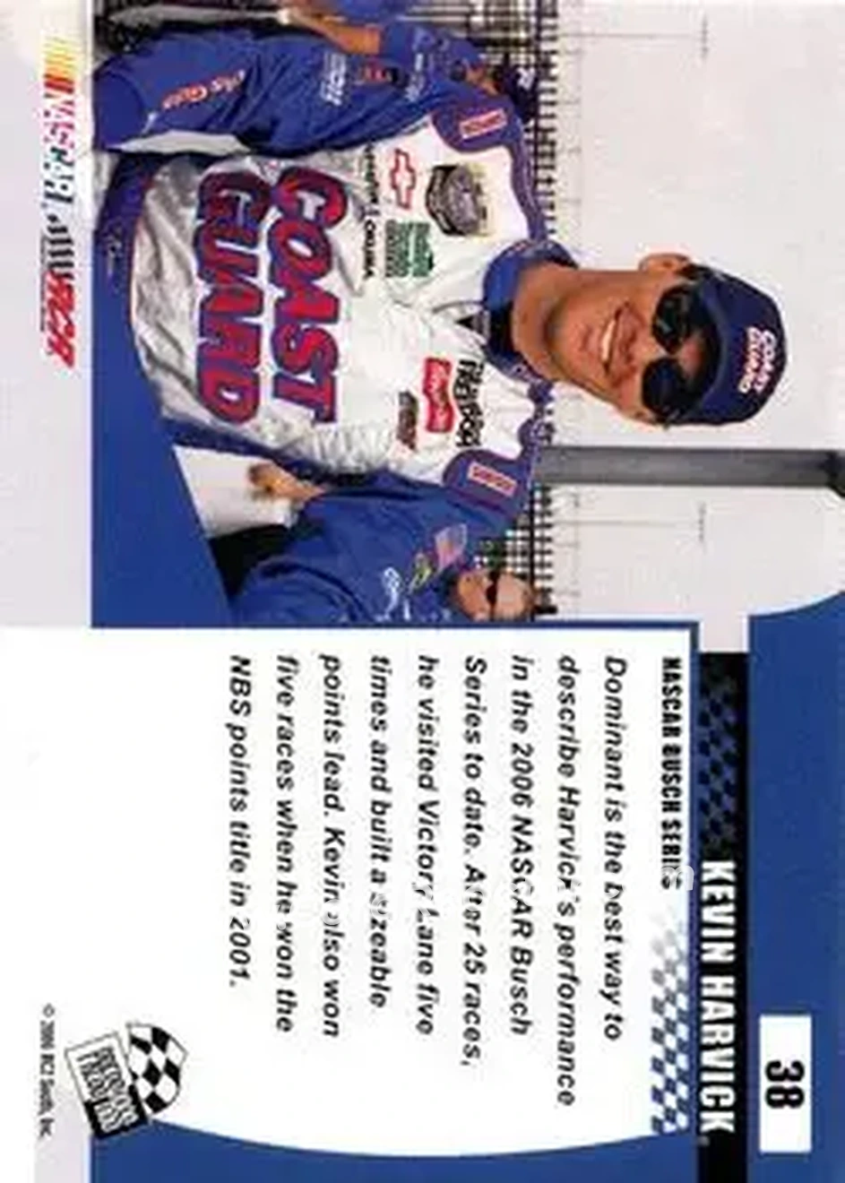 2006 Press Pass Optima #38 - Kevin Harvick - Richard Childress Racing - Back 2006 Press Pass Optima #38 - Kevin Harvick - Richard Childress Racing - Back