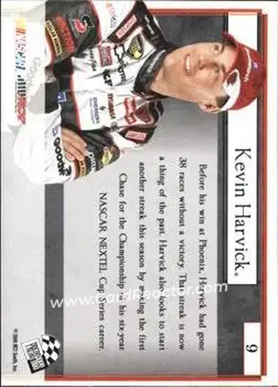 2006 Press Pass VIP #9 - Kevin Harvick - Richard Childress Racing - Back