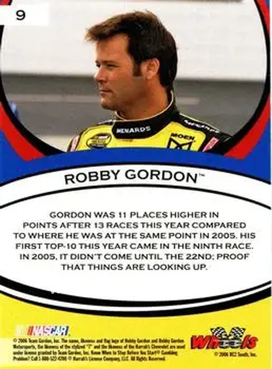 2006 Wheels American Thunder #9 - Robby Gordon - Robby Gordon Motorsports - Back