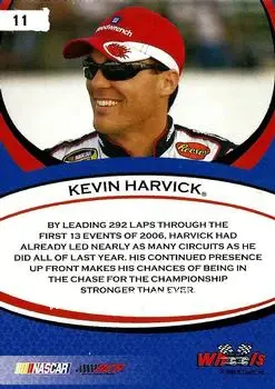 2006 Wheels American Thunder #11 - Kevin Harvick - Richard Childress Racing - Back 2006 Wheels American Thunder #11 - Kevin Harvick - Richard Childress Racing - Back