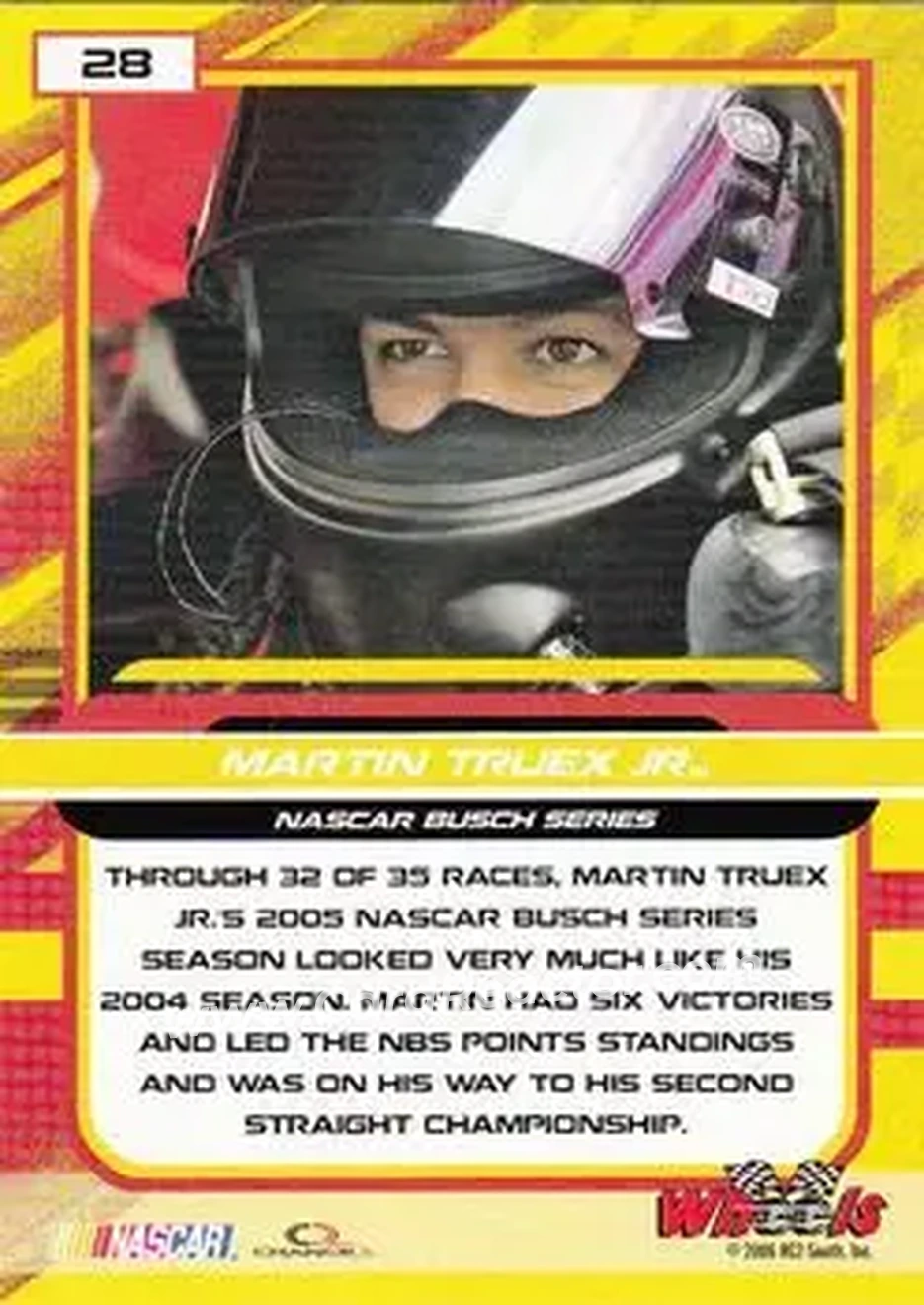 2006 Wheels High Gear #28 - Martin Truex Jr. - Chance 2 Motorsports - Back