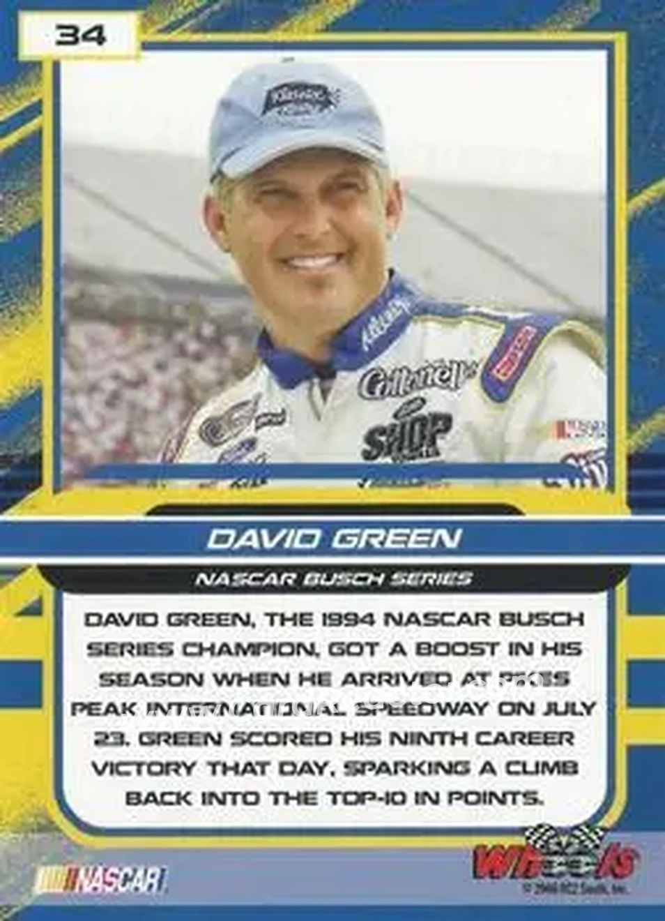 2006 Wheels High Gear #34 - David Green - Brewco Motorsports - Back