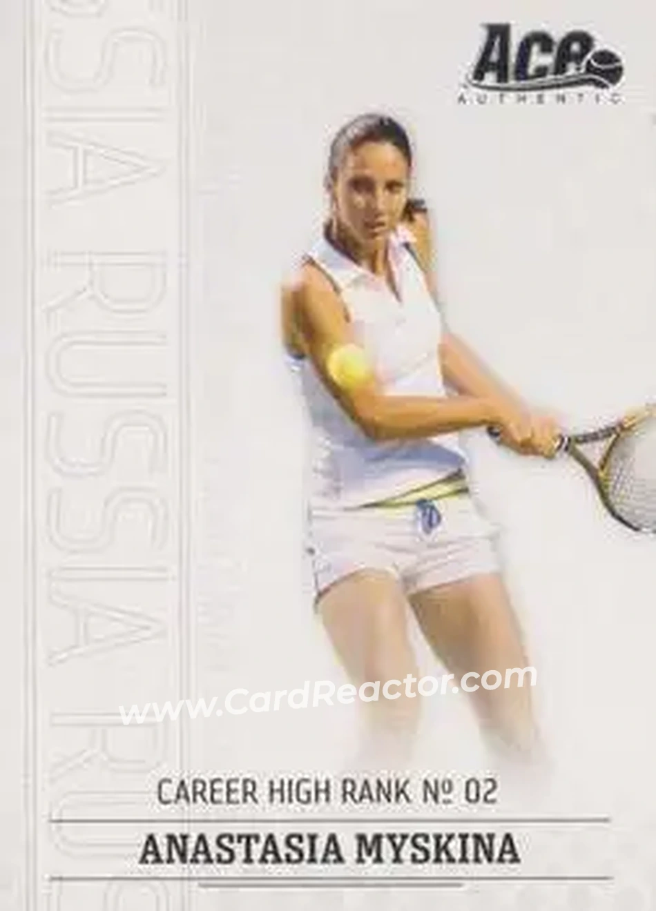 2006 Ace Authentic Grand Slam #1 - Anastasia Myskina - Front