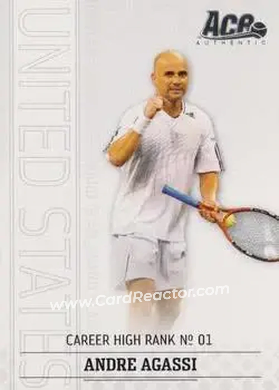 2006 Ace Authentic Grand Slam #2 - Andre Agassi - Front