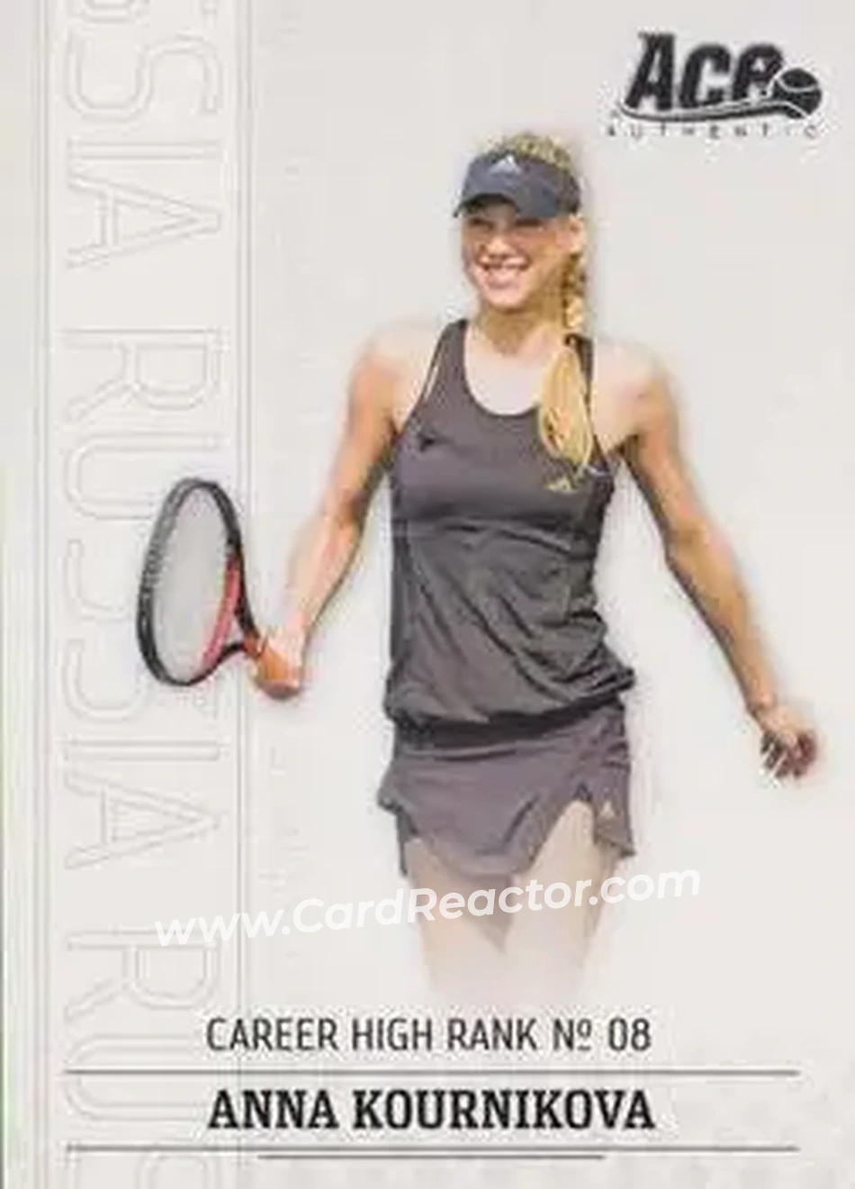 2006 Ace Authentic Grand Slam #4 - Anna Kournikova - Front