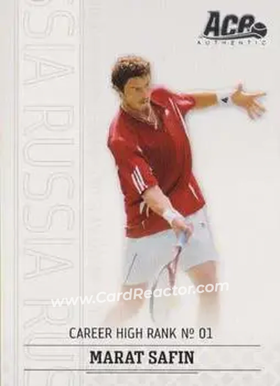 2006 Ace Authentic Grand Slam #12 - Marat Safin - Front