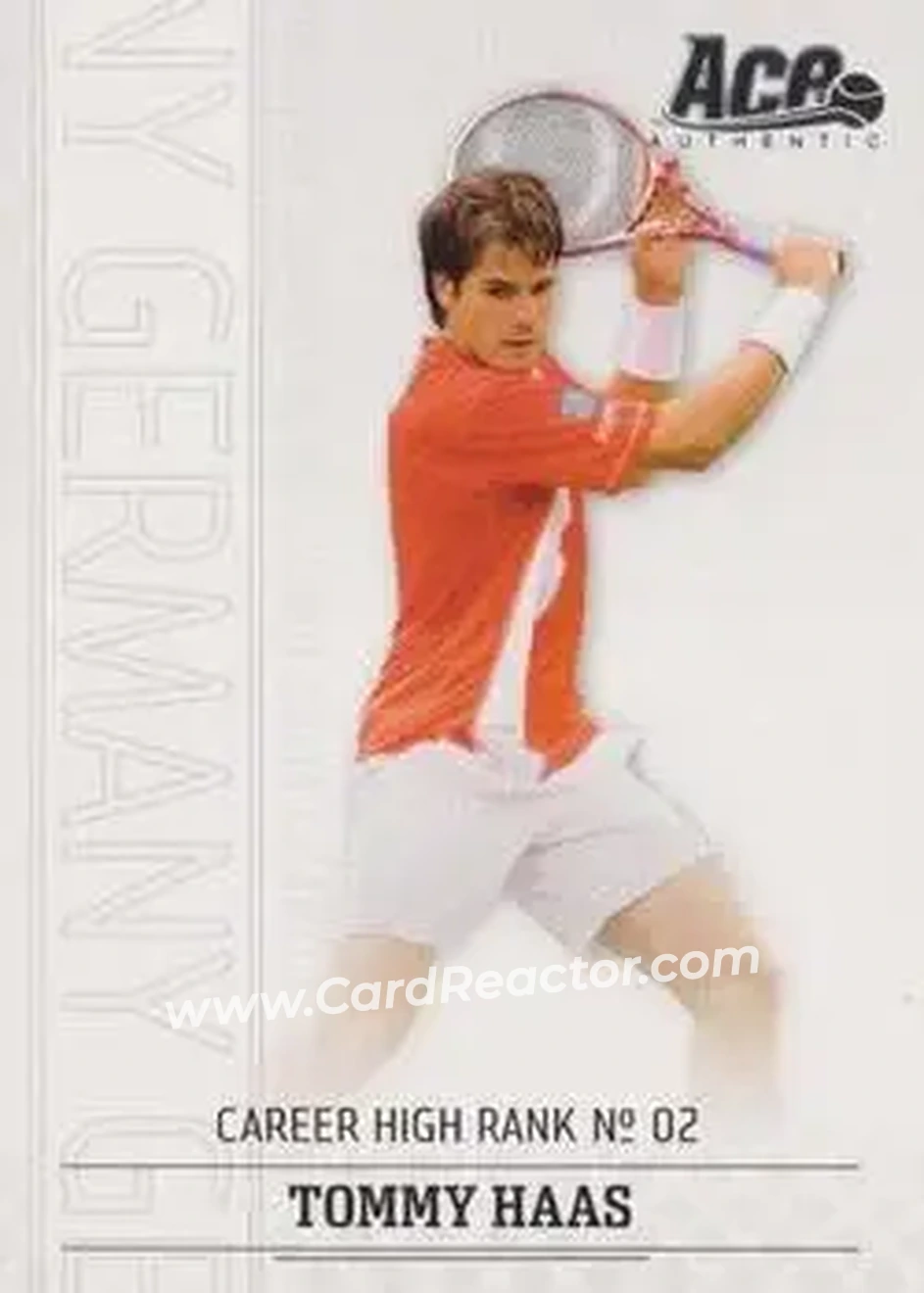 2006 Ace Authentic Grand Slam #20 - Tommy Haas - Front