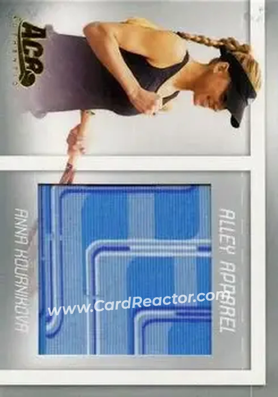 2006 Ace Authentic Grand Slam - Alley Apparel #AA-2 - Anna Kournikova - Front 2006 Ace Authentic Grand Slam - Alley Apparel #AA-2 - Anna Kournikova - Front