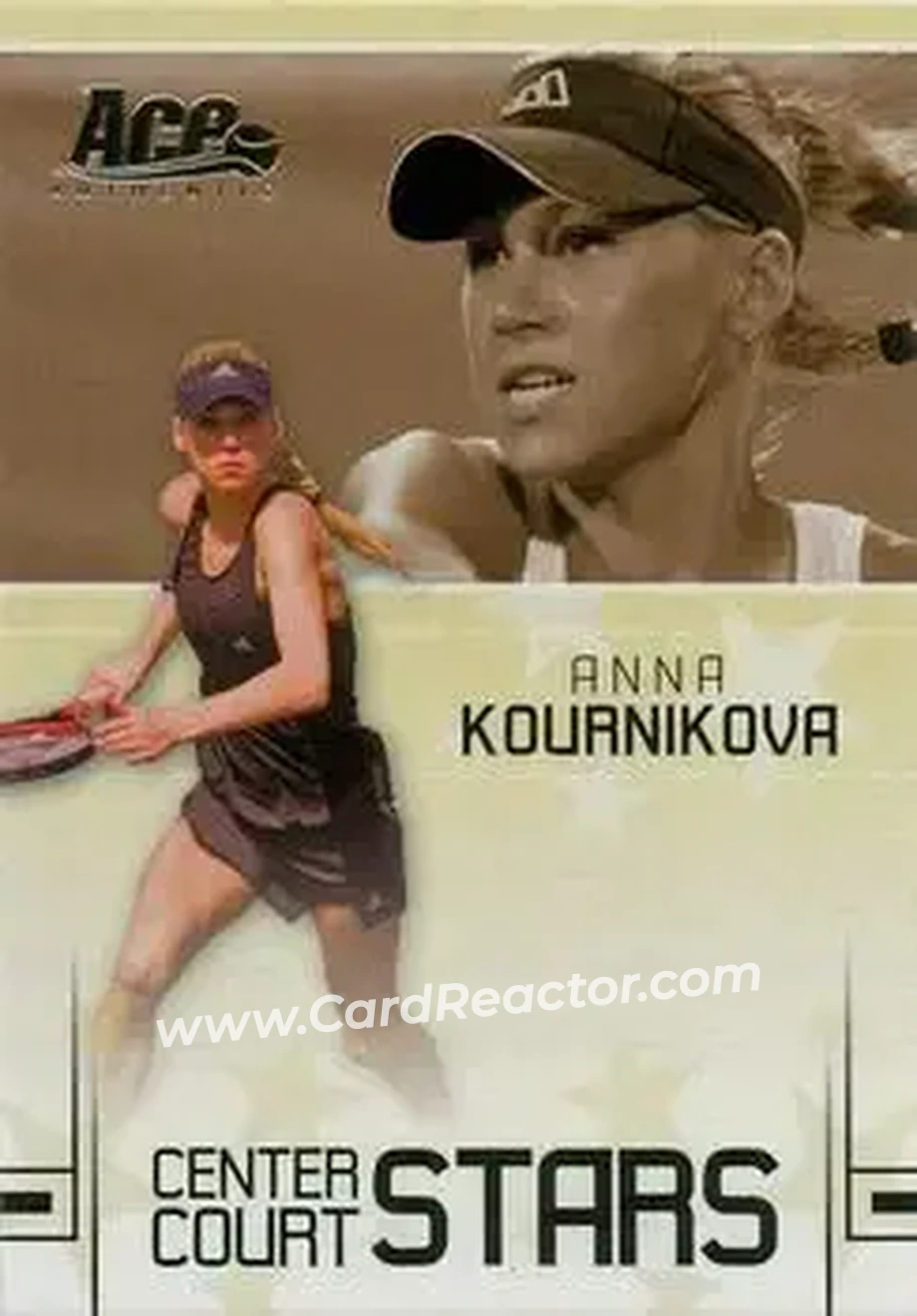 2006 Ace Authentic Grand Slam - Center Court Stars #CC-4 - Anna Kournikova - Front 2006 Ace Authentic Grand Slam - Center Court Stars #CC-4 - Anna Kournikova - Front