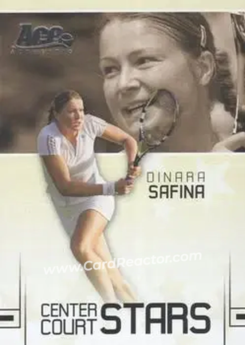 2006 Ace Authentic Grand Slam - Center Court Stars #CC-6 - Dinara Safina - Front 2006 Ace Authentic Grand Slam - Center Court Stars #CC-6 - Dinara Safina - Front