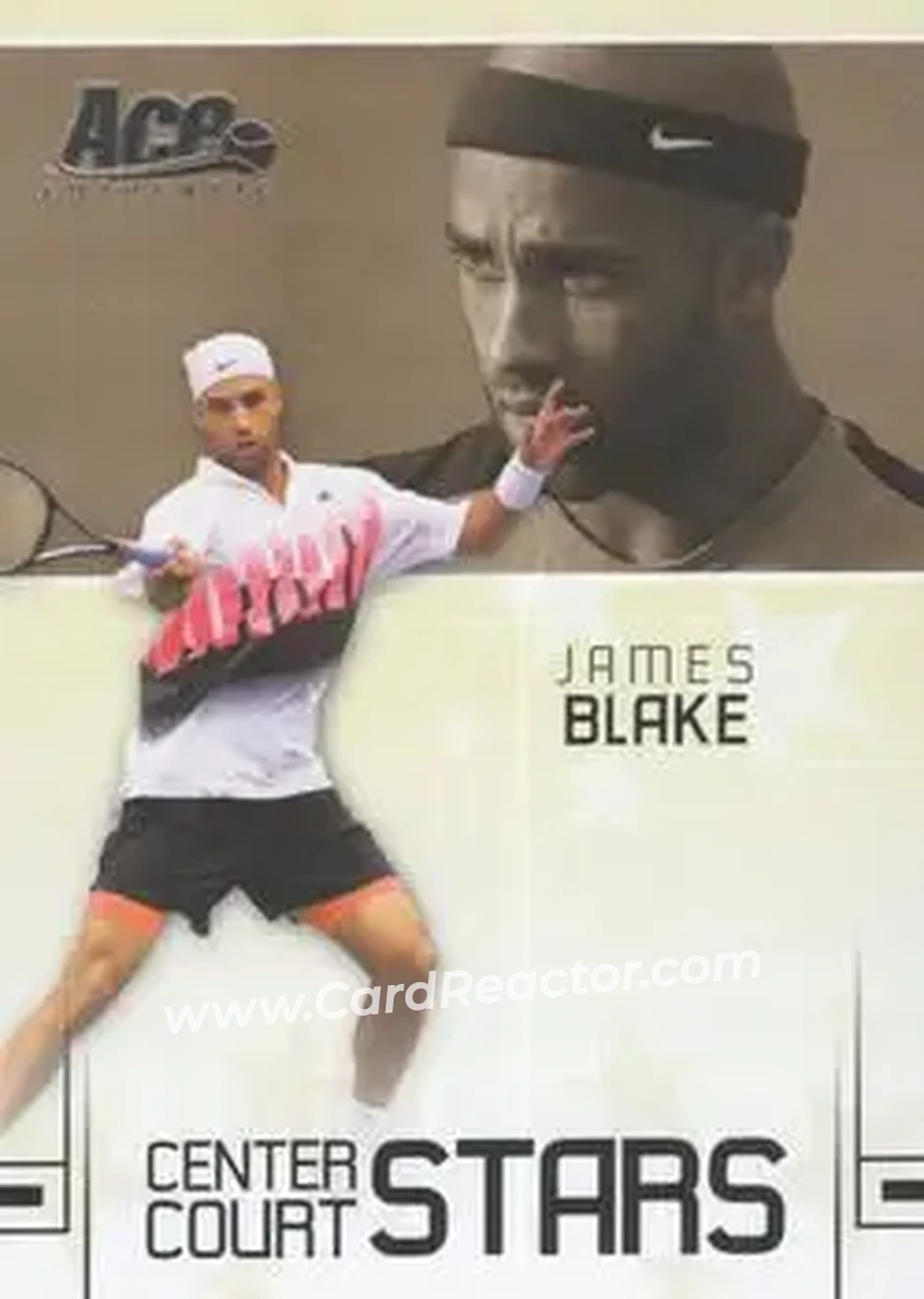 2006 Ace Authentic Grand Slam - Center Court Stars #CC-9 - James Blake - Front 2006 Ace Authentic Grand Slam - Center Court Stars #CC-9 - James Blake - Front