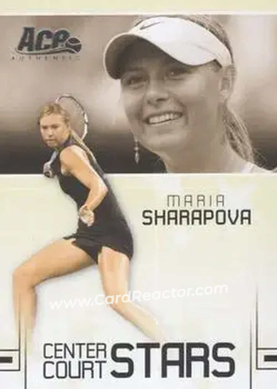 2006 Ace Authentic Grand Slam - Center Court Stars #CC-14 - Maria Sharapova - Front 2006 Ace Authentic Grand Slam - Center Court Stars #CC-14 - Maria Sharapova - Front